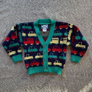 Vintage Knit Vehicles Cardigan